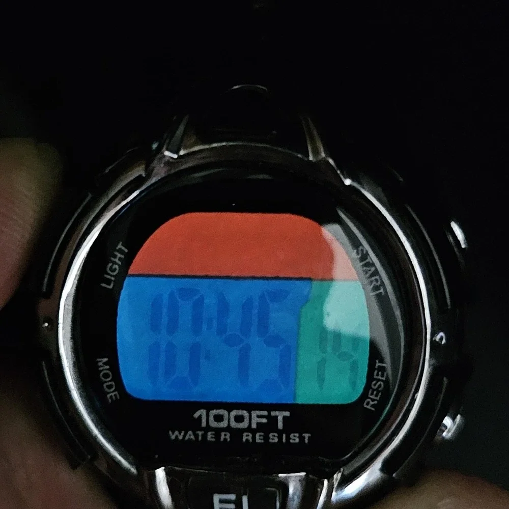 Sport Digital Women Watch 37MM DayDate Black‎ Plastic Bands Up to 6.5